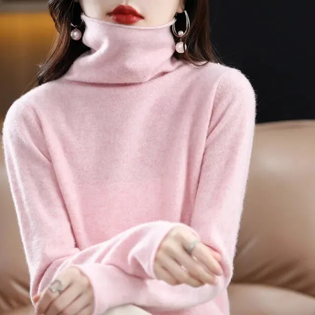 100% Pure Wool Cashmere Sweater Knit Top