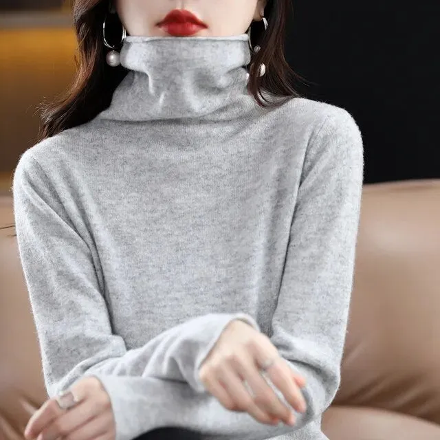 100% Pure Wool Cashmere Sweater Knit Top