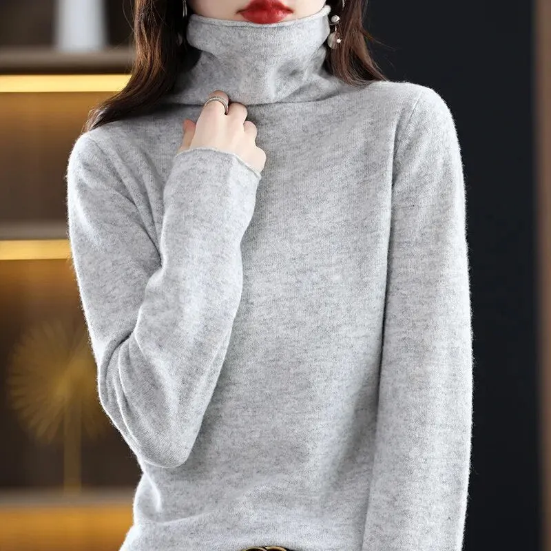 100% Pure Wool Cashmere Sweater Knit Top