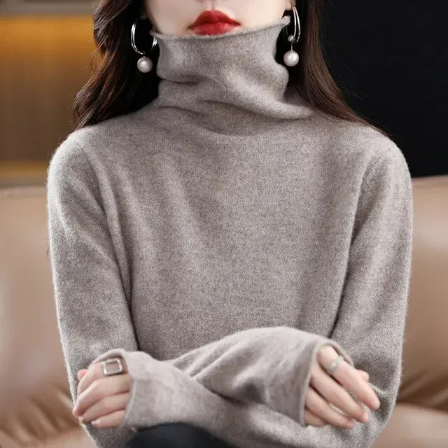 100% Pure Wool Cashmere Sweater Knit Top