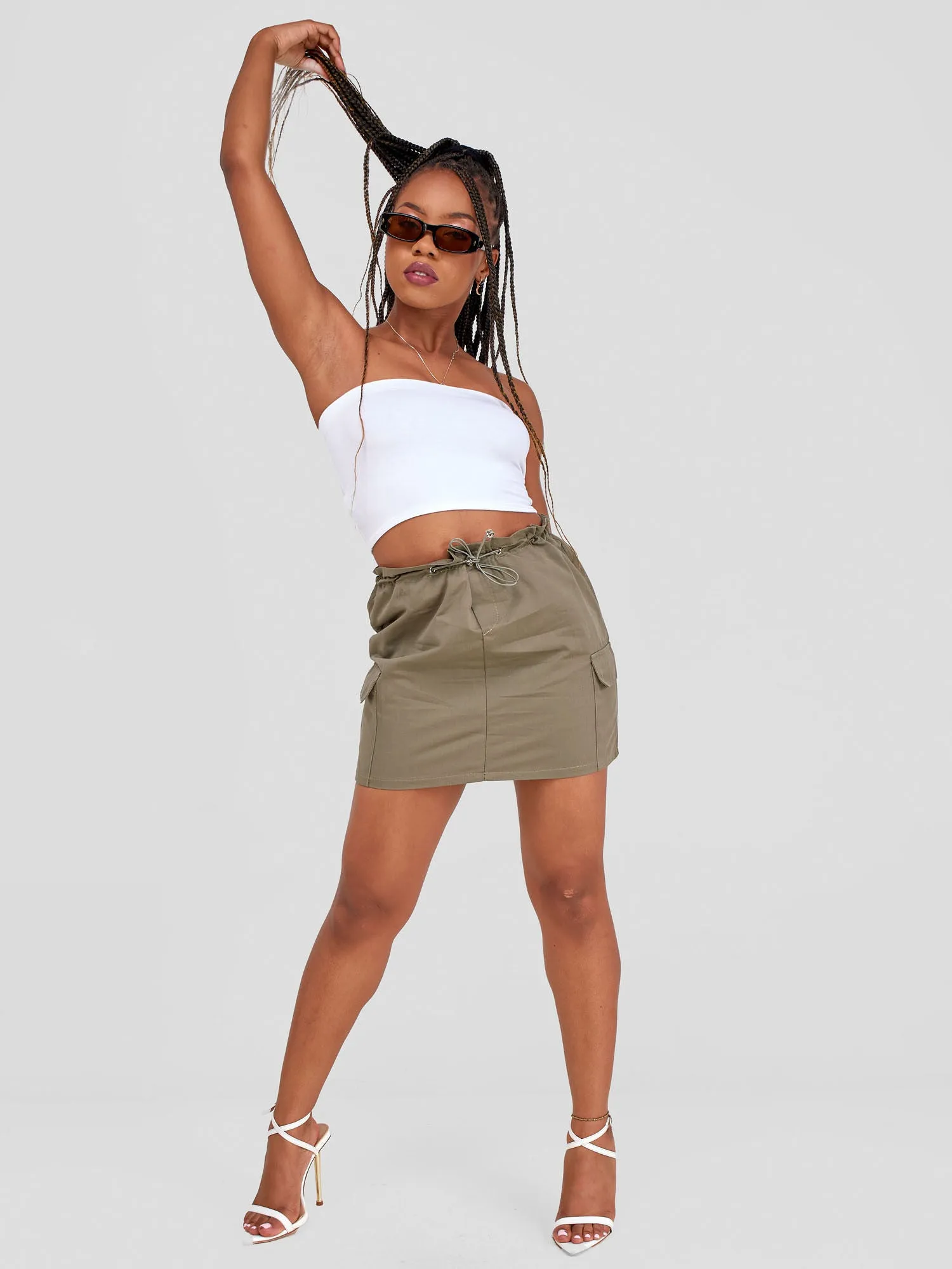 Anika Fiona Cargo Mini Skirt - Green