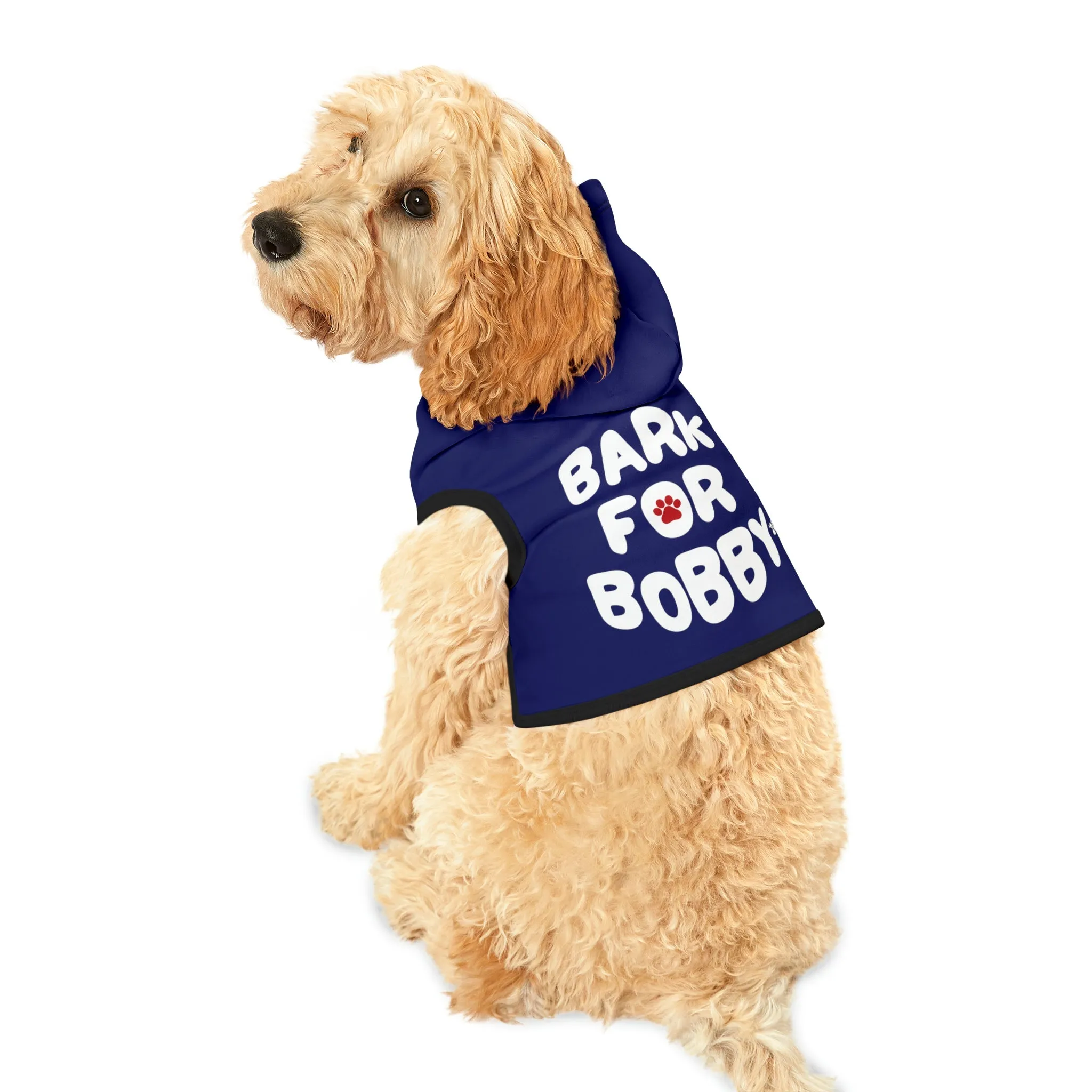 Bark for Bobby Pet Hoodie Navy