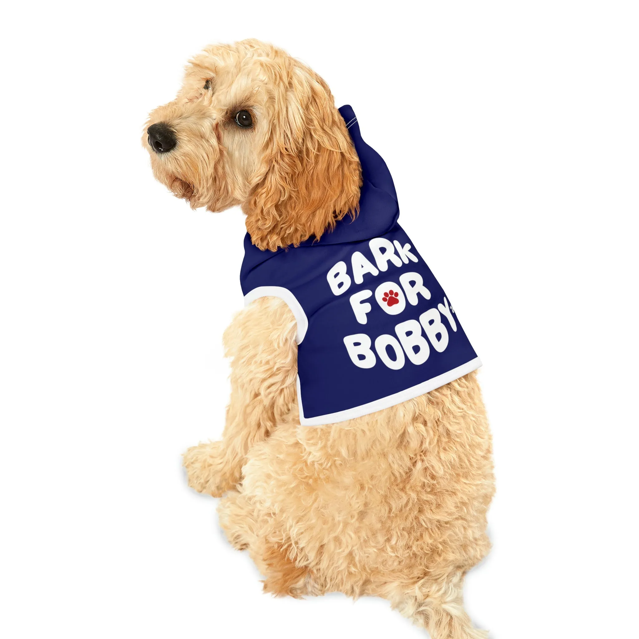 Bark for Bobby Pet Hoodie Navy