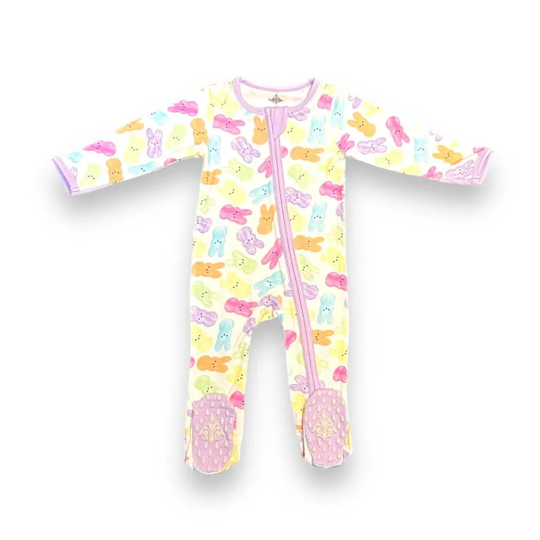 Belle Cher Bamboo Peeps Footie w/Zipper