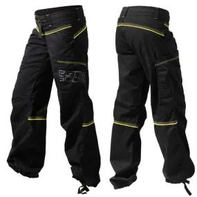 Optimize the title of this product: Black Contrast Windpant for Better Body Fit