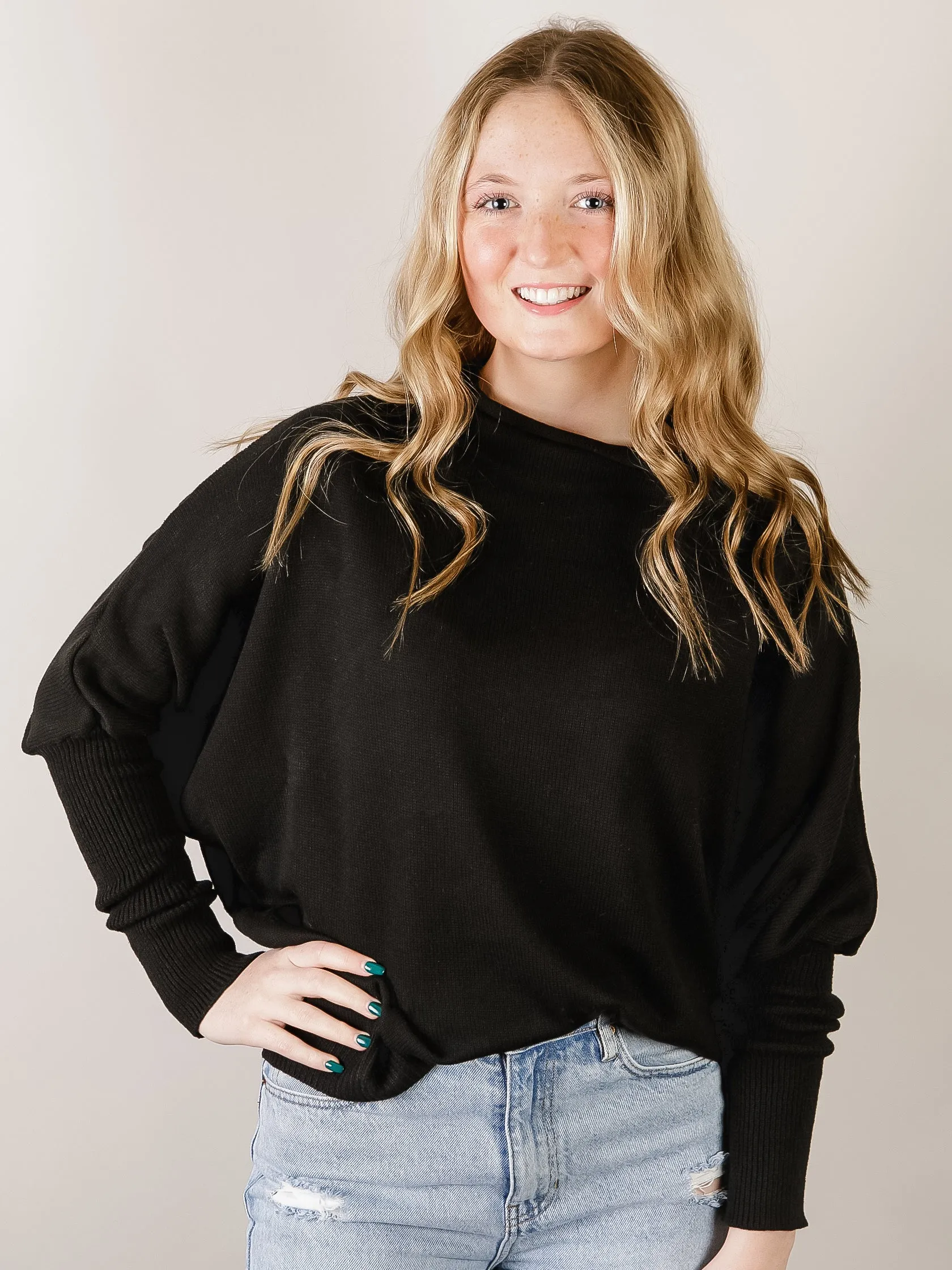 Black Dolman Sweater