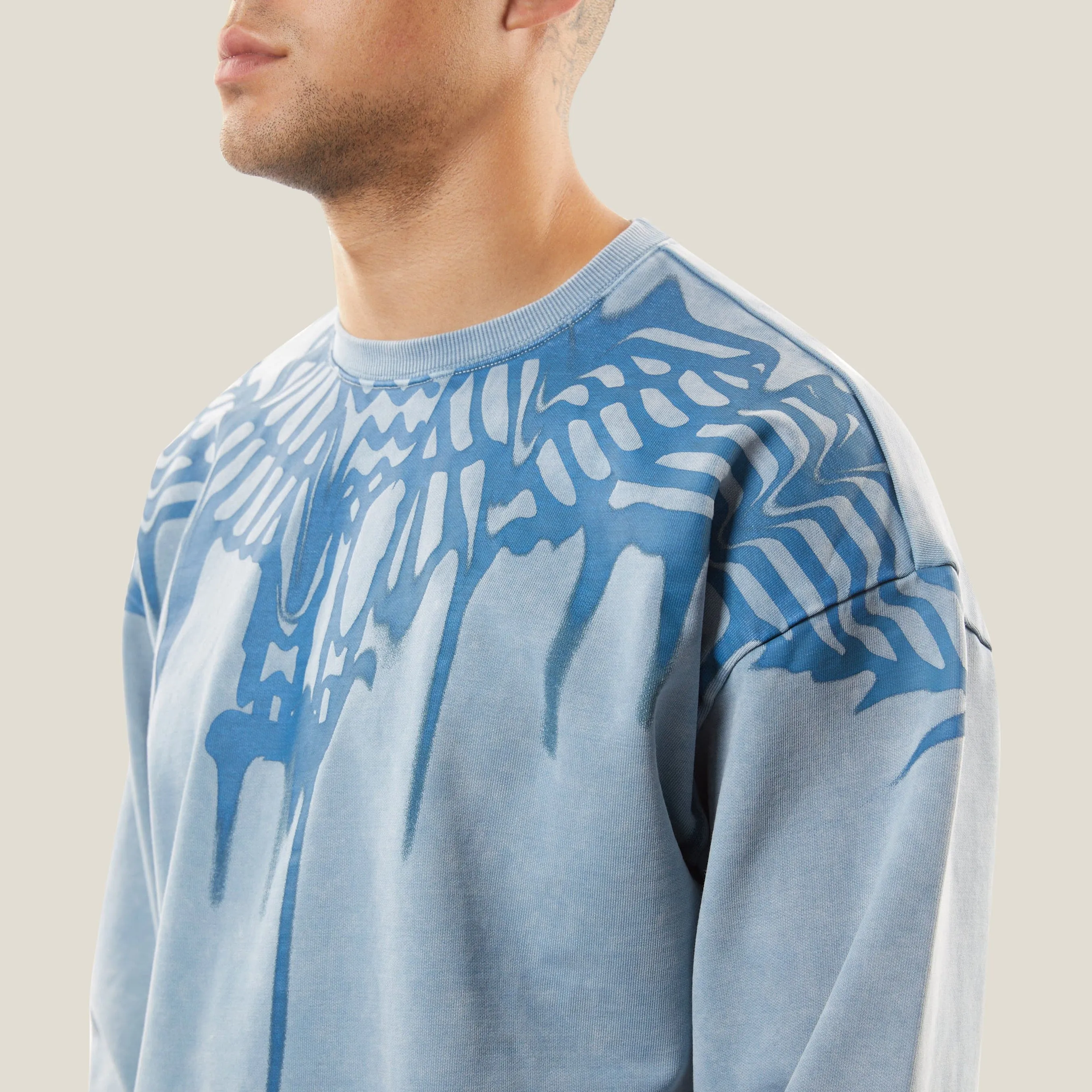 BOY EAGLE SMUDGE SWEATSHIRT - WASHED BLUE