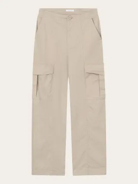 Cargo twill pants - Light feather gray