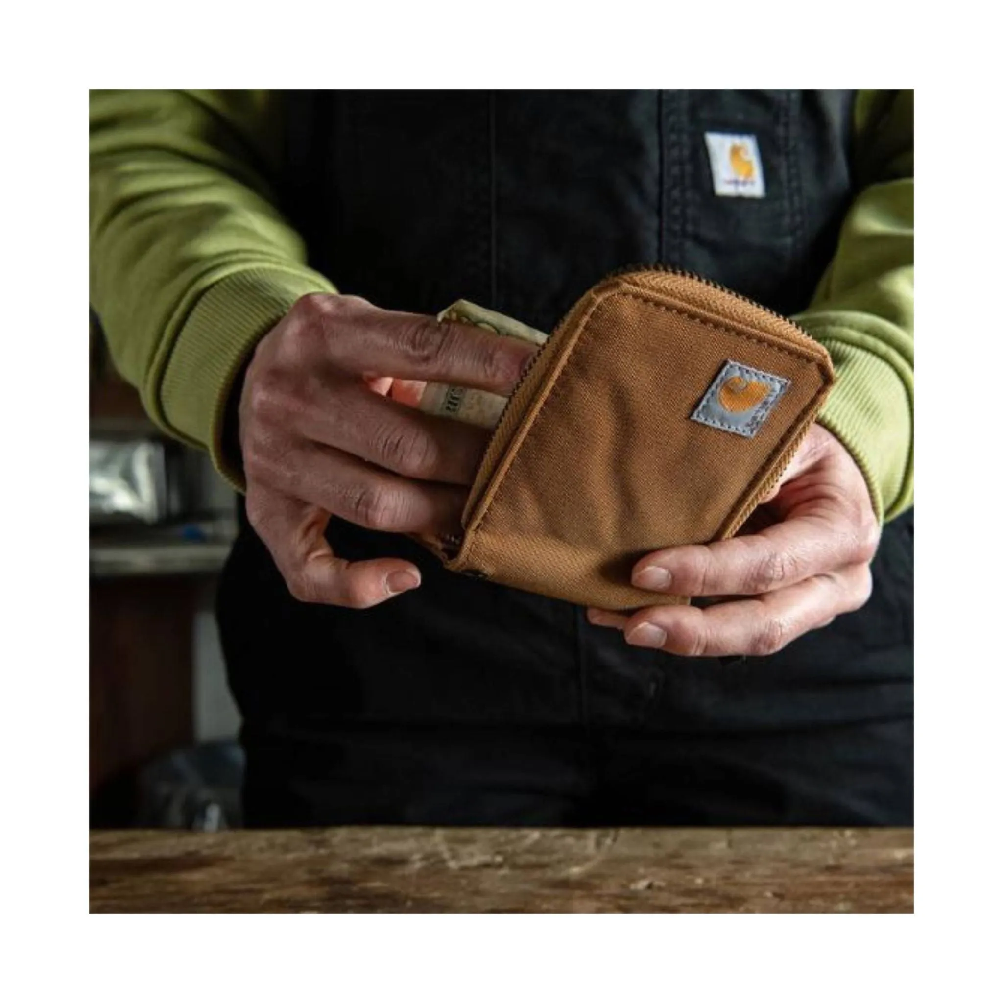 Carhartt Nylon Duck Zipper Wallet - Carhartt Brown