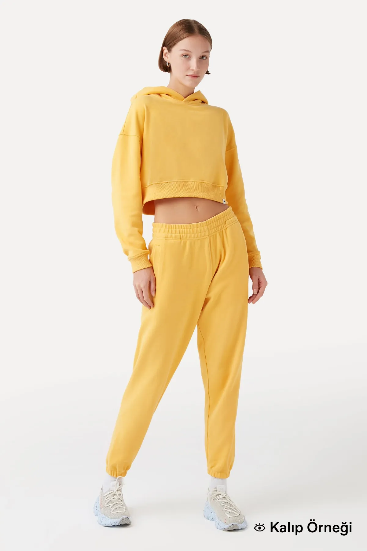 Chi & Chi Super Soft Crop Hoodie - Ekru