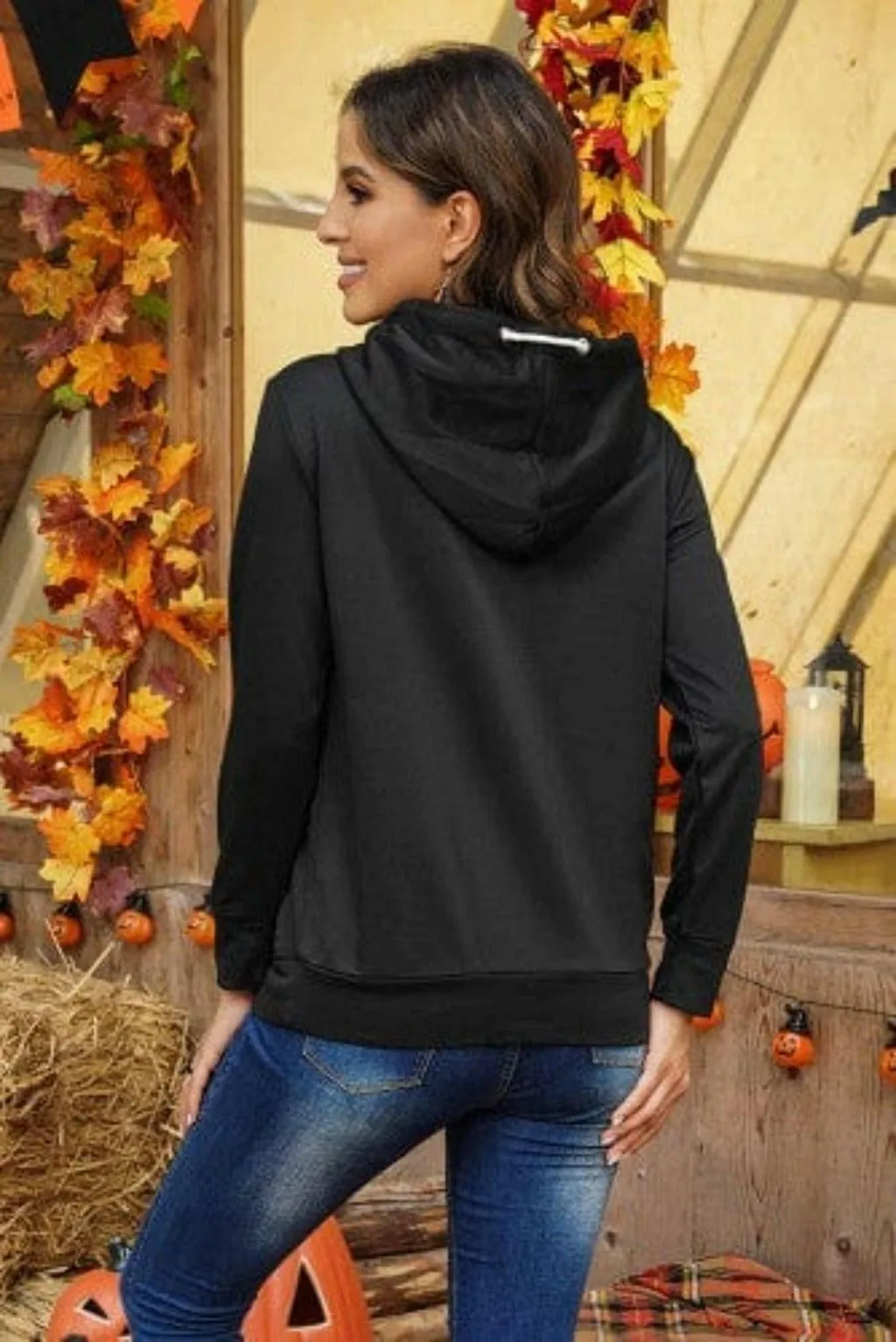 Cowl Pumpkin Hoodie Sweater