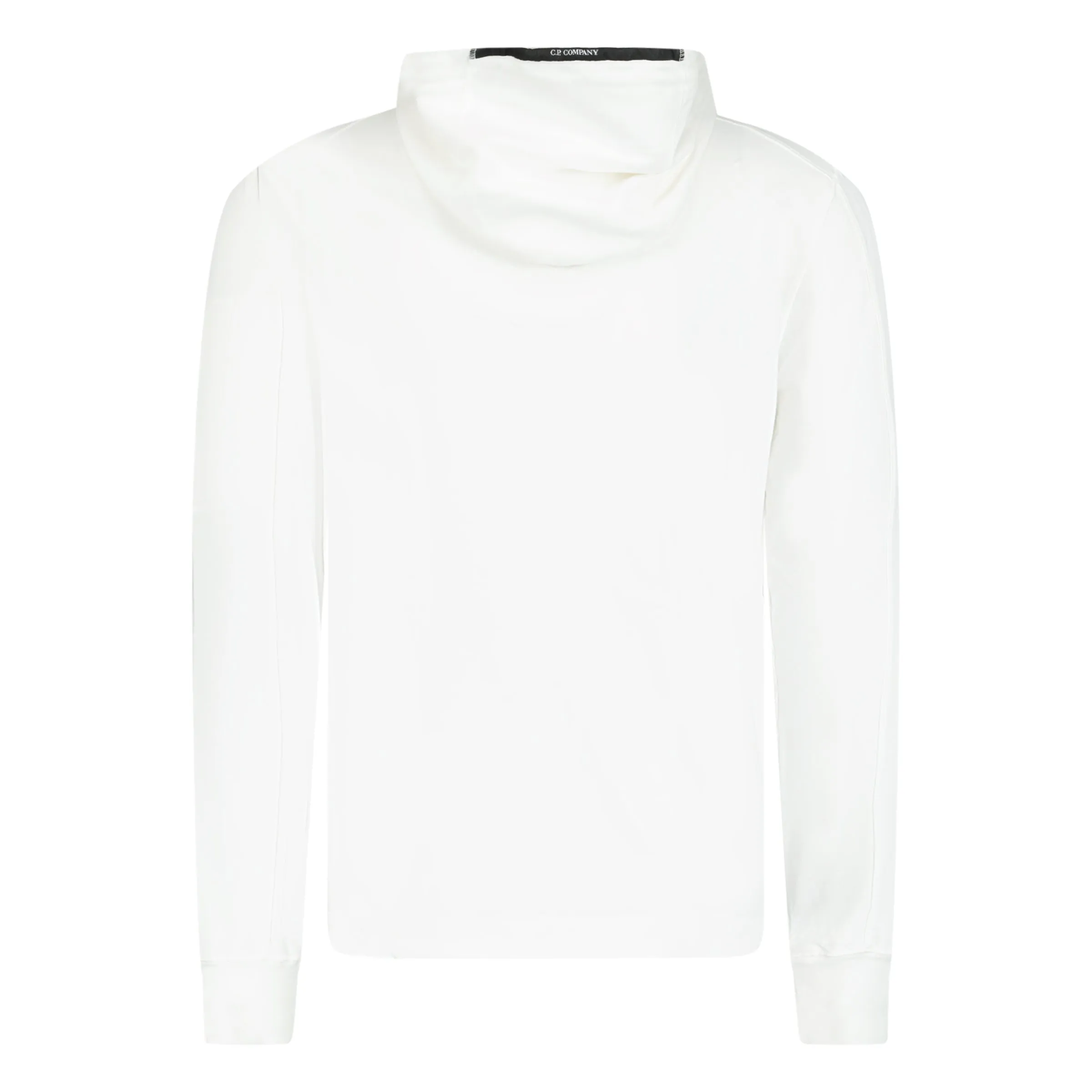 CP COMPANY WHITE LIGHT FLEECE HOODIE