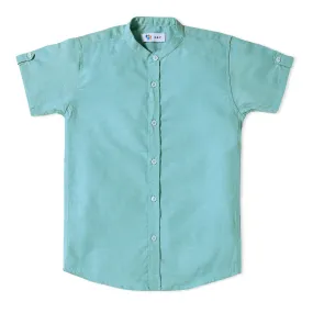 Cyan Button down shirt