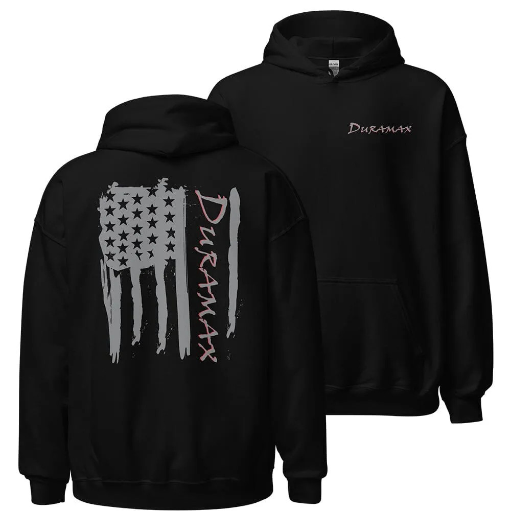 Duramax Hoodie With American Flag On Back