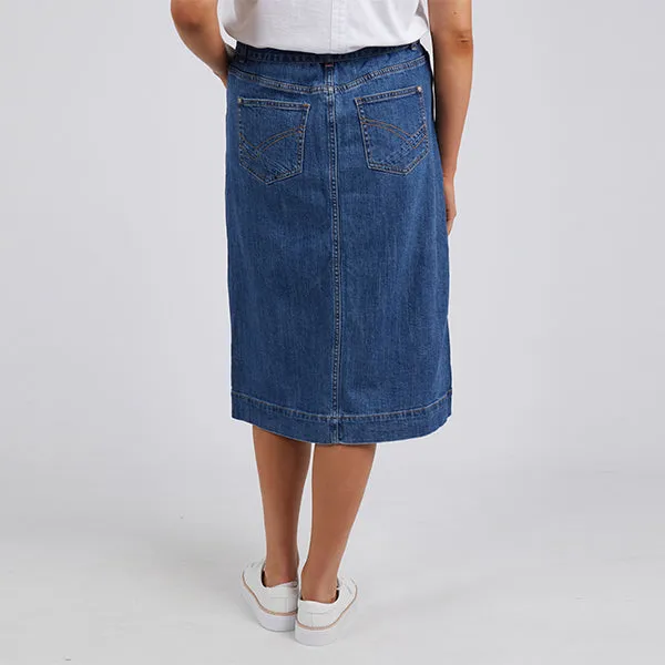 Emily Denim Skirt - Mid Blue Wash