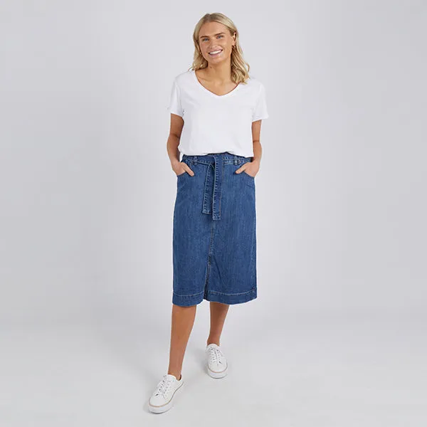 Emily Denim Skirt - Mid Blue Wash