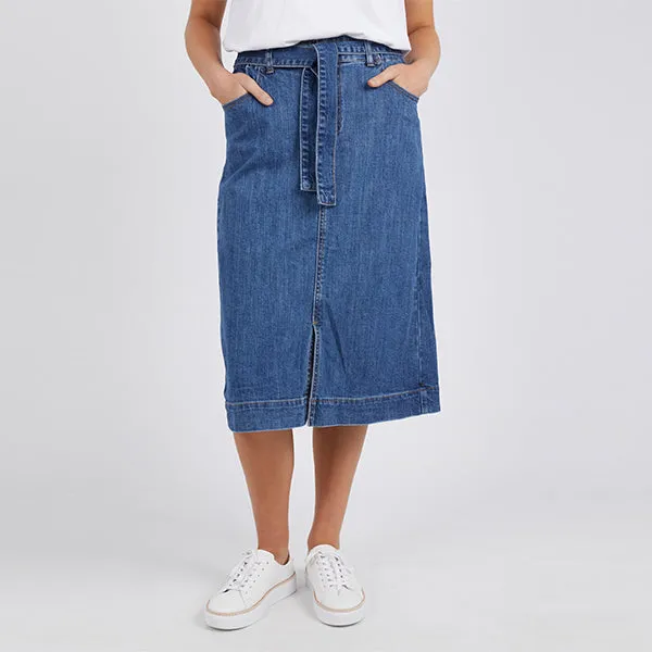 Emily Denim Skirt - Mid Blue Wash