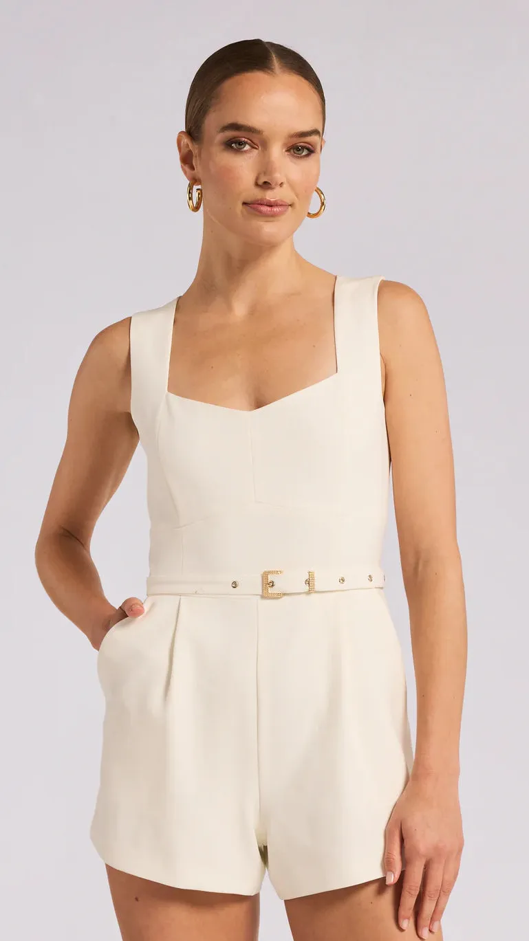 Generation Love - Haydee Crepe Romper - White