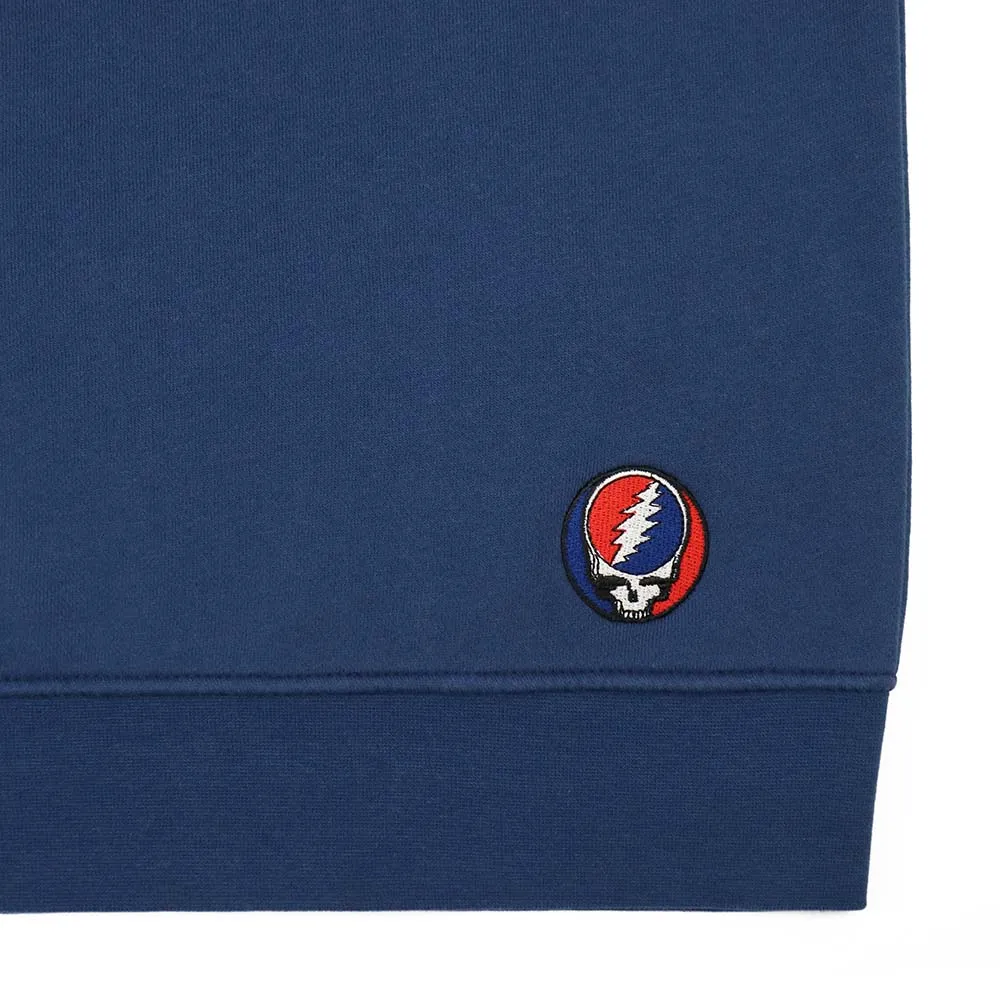 Grateful Dead | Mock Neck Zip Up Hoodie | Steal Your Face in Blue