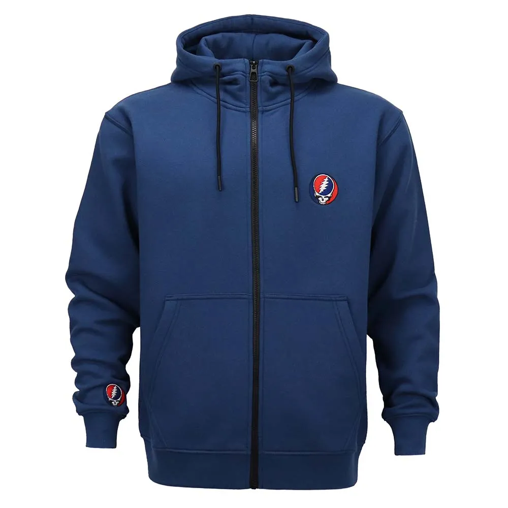 Grateful Dead | Mock Neck Zip Up Hoodie | Steal Your Face in Blue