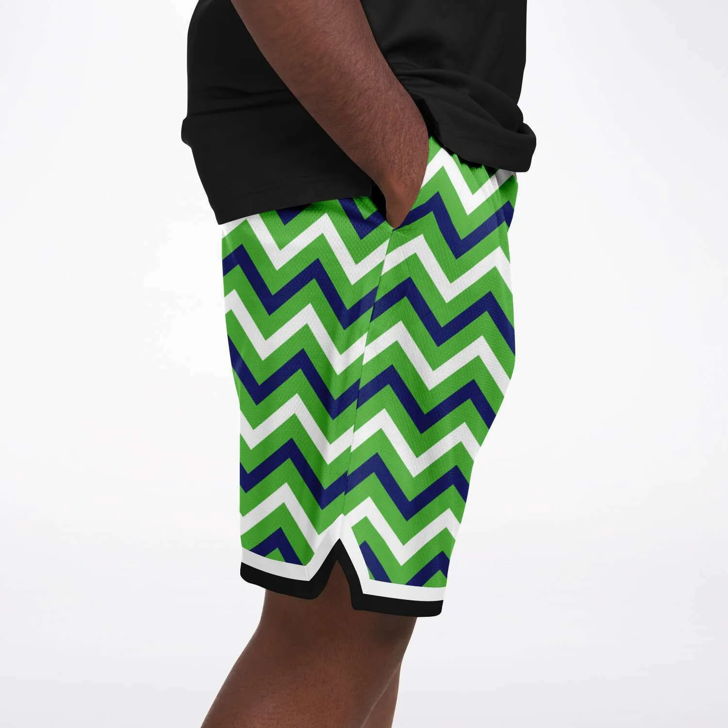 Green Par 4 Unisex Basketball Shorts