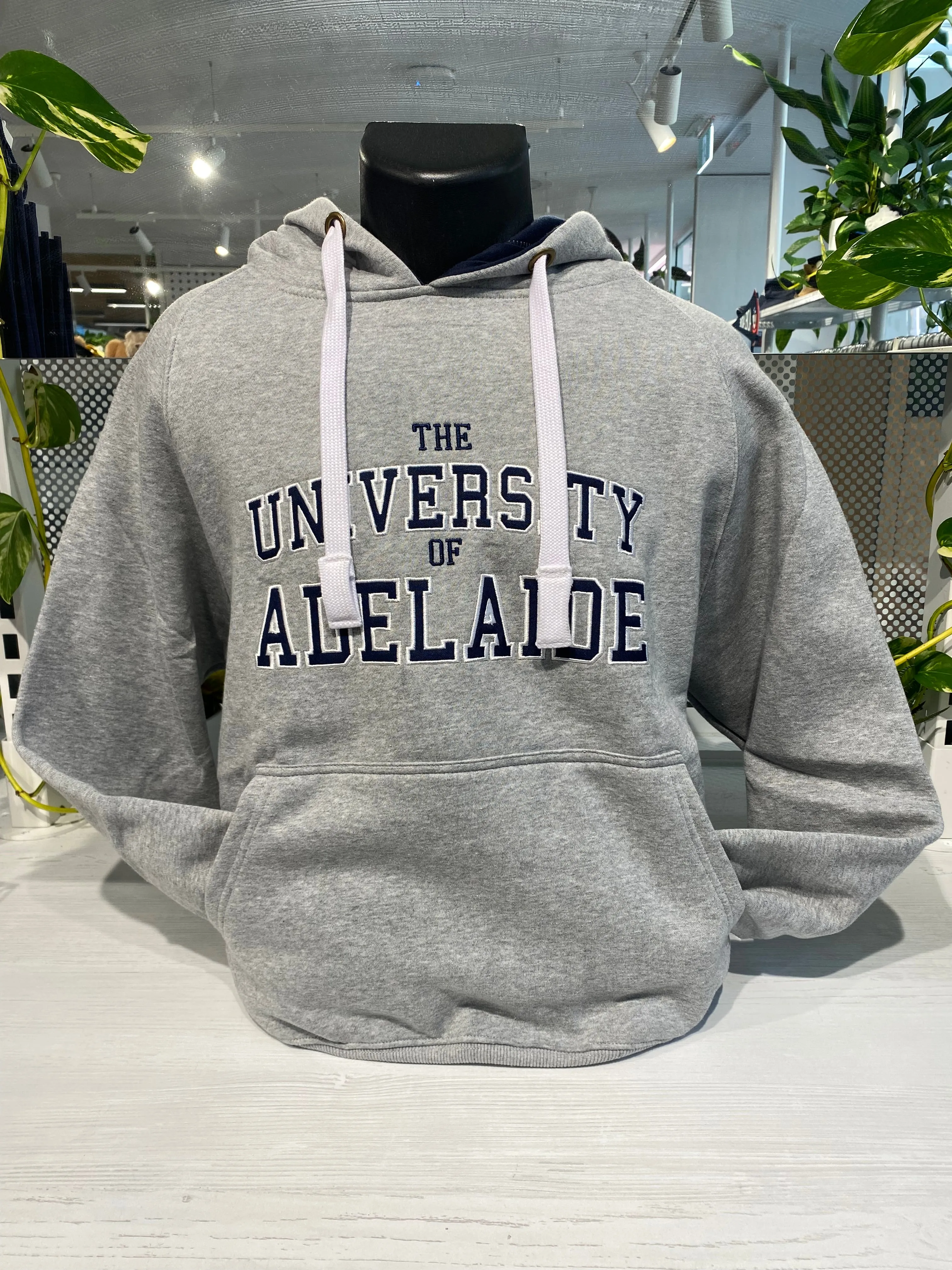 Grey/Navy Varsity Hoodie Men's