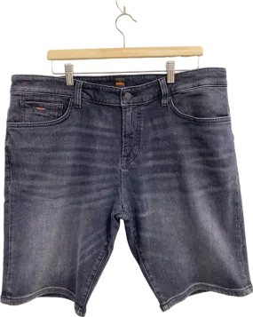 Hugo Boss Grey Denim Re.Maine-Shorts Regular Fit W34