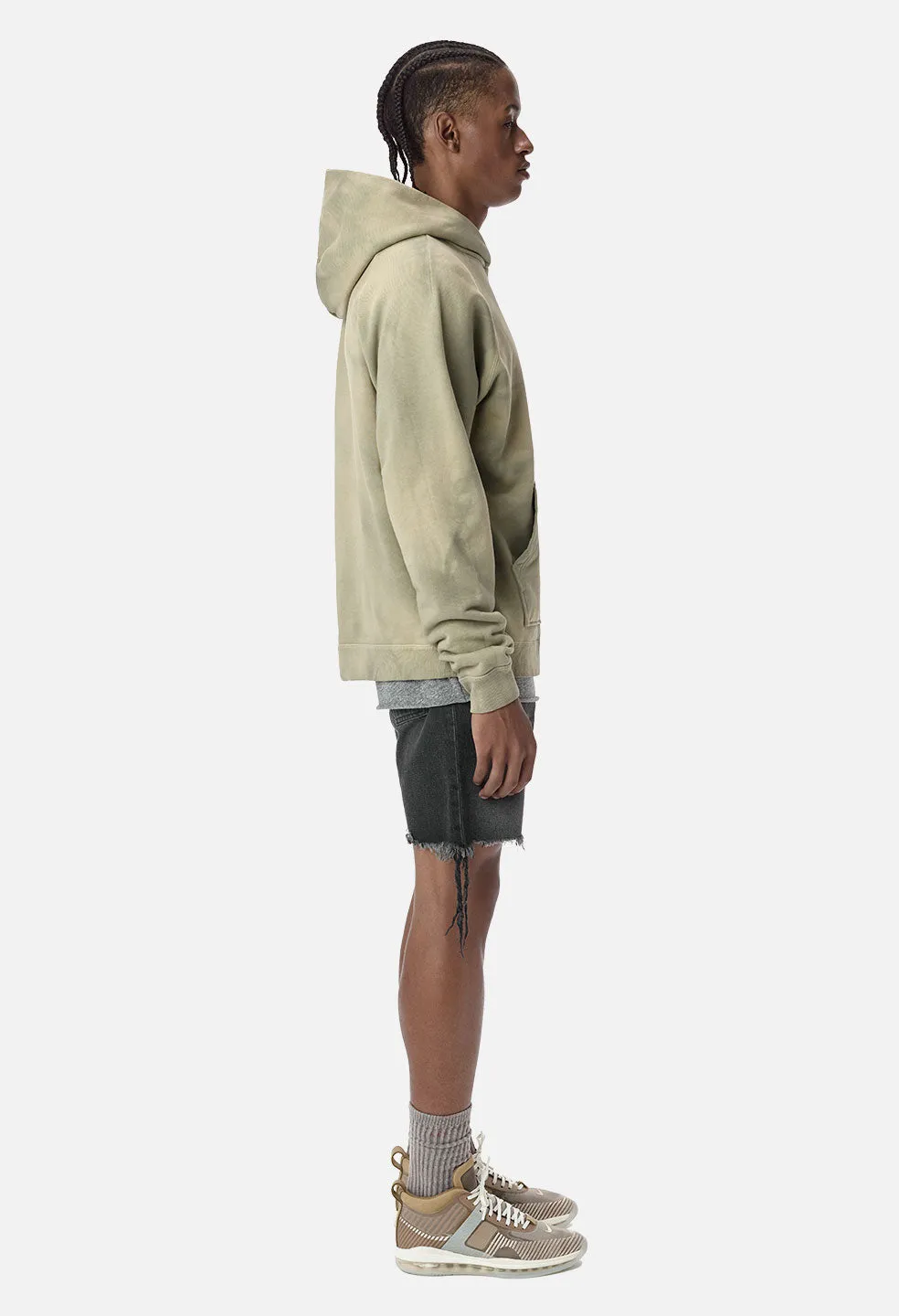 JE X CAT Double Dye Raglan Hoodie / Mojave X Sage