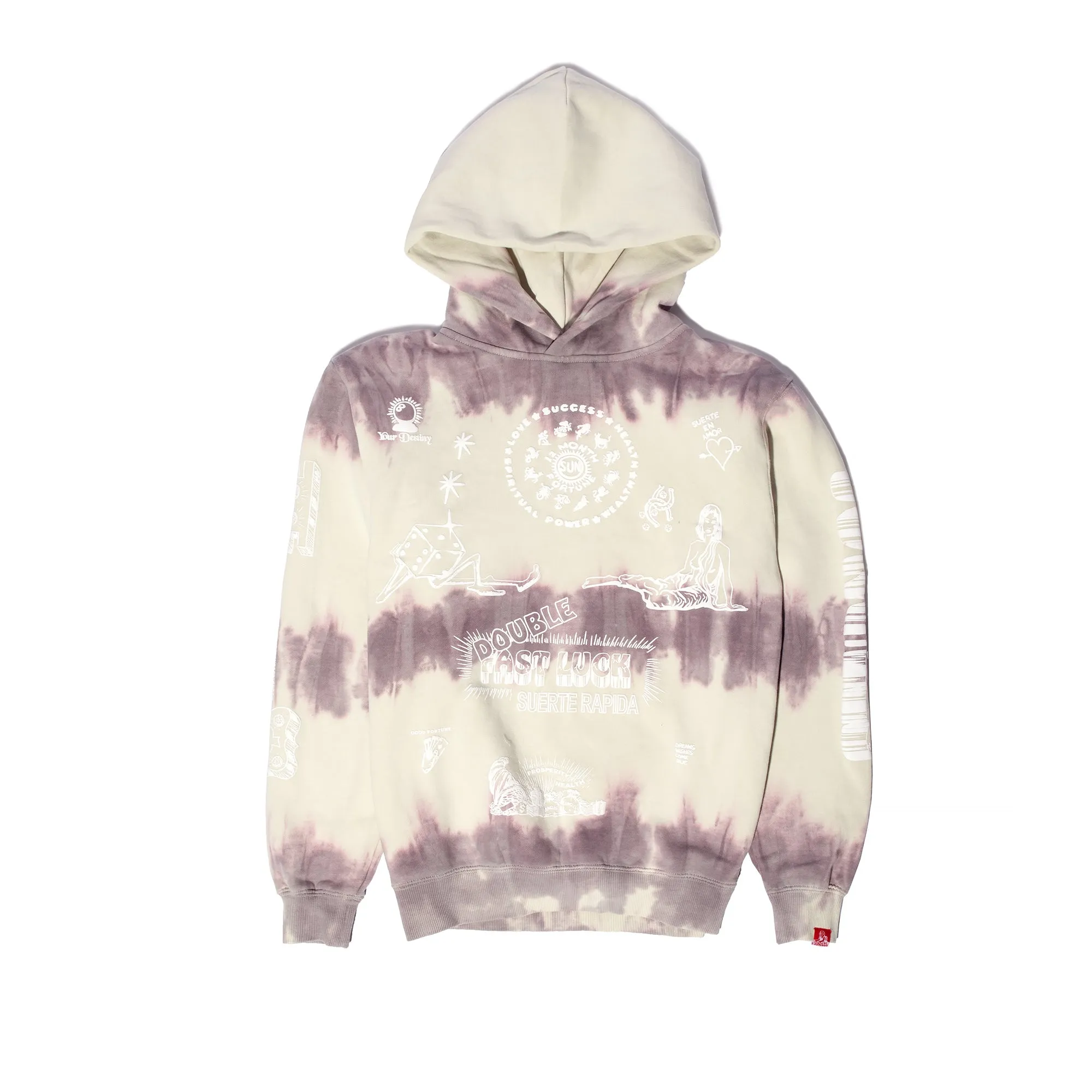 Jungles Mens Double Fast Luck Hoodie 'Tie Dye'