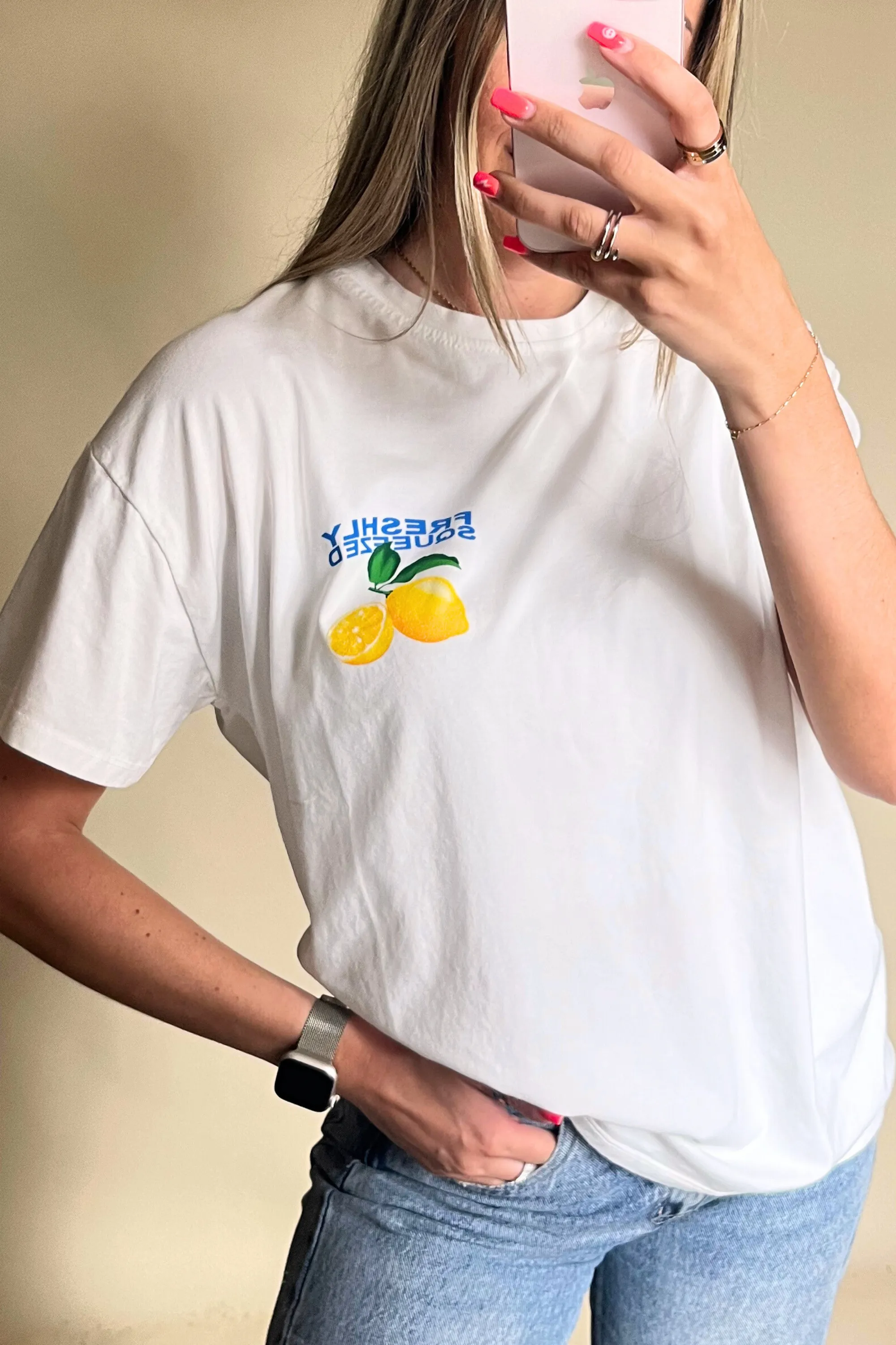 Lemon squeeze relaxed t-shirt