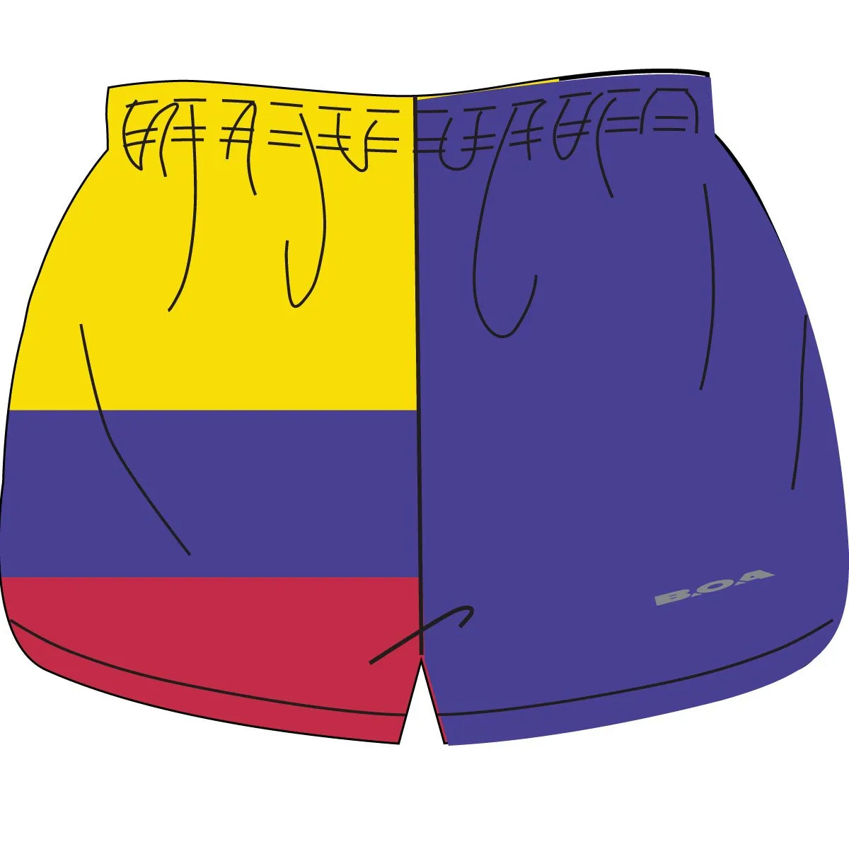 Men's 1" Elite Split Shorts- Colombia