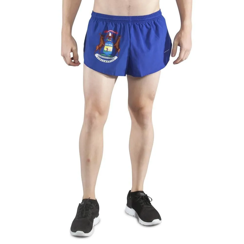 Men's 1" Elite Split Shorts- Michigan