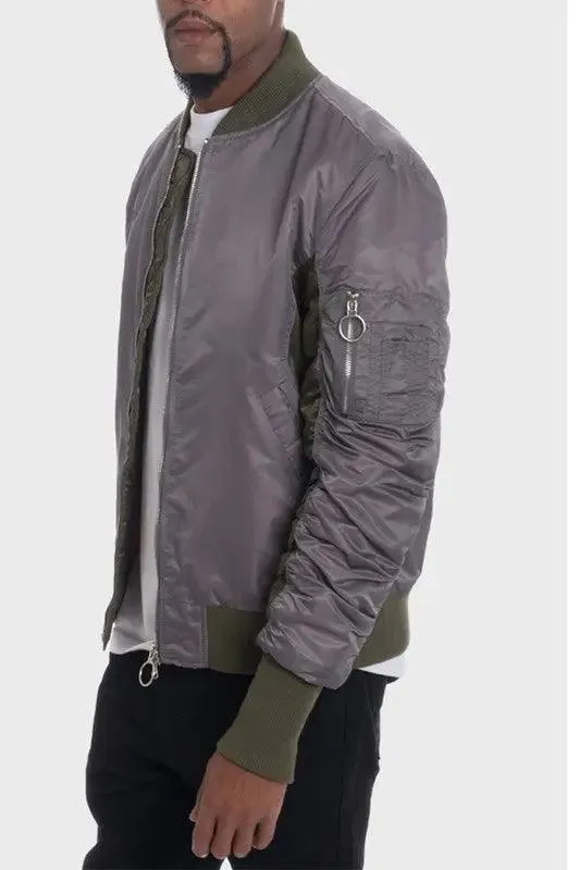 Men's Bomber Jacket Color Block