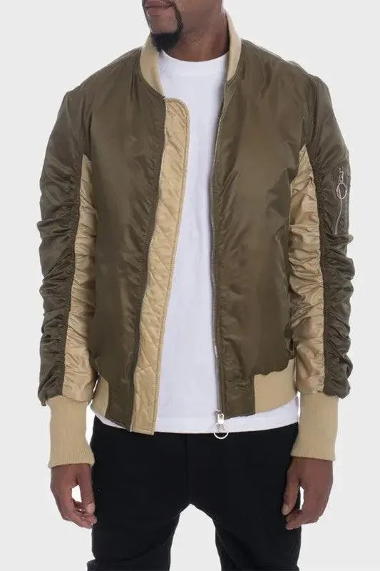 Men's Bomber Jacket Color Block