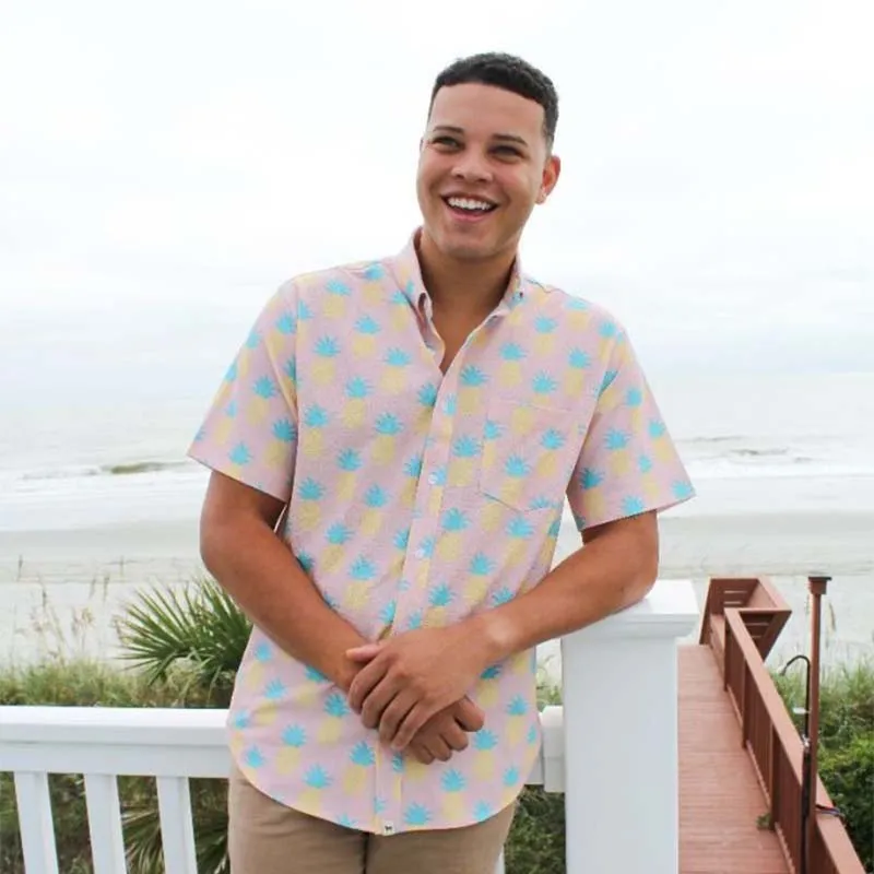 Men's Pineapple Button Down Shirt