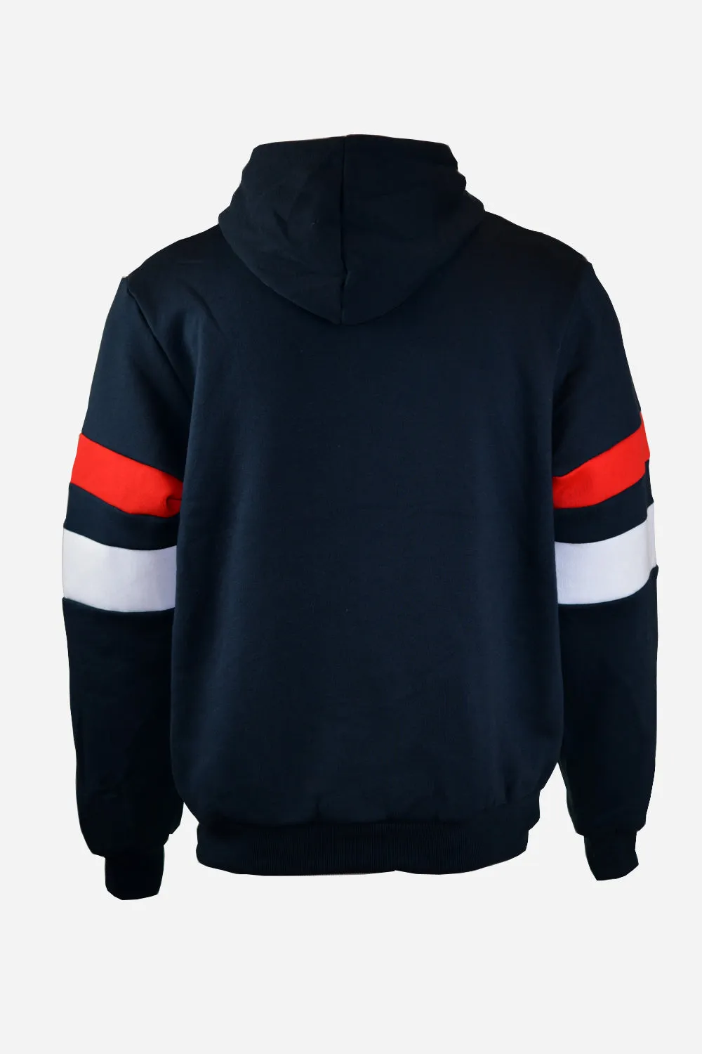 Navy Hoodie Red & White Panel Men's