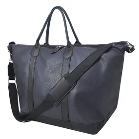 Navy NGIL Large Faux Leather Weekender Bag