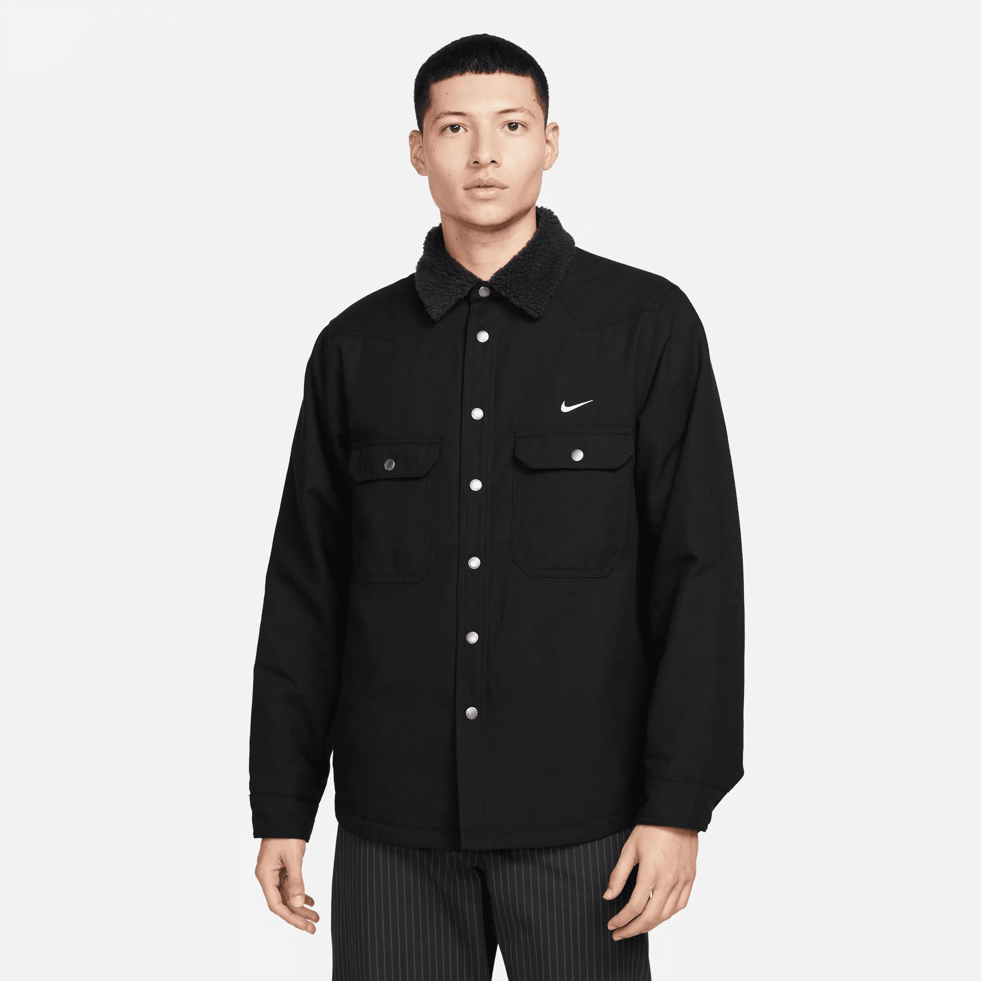 Nike SB Padded Flannel Skate Jacket Black/Off White