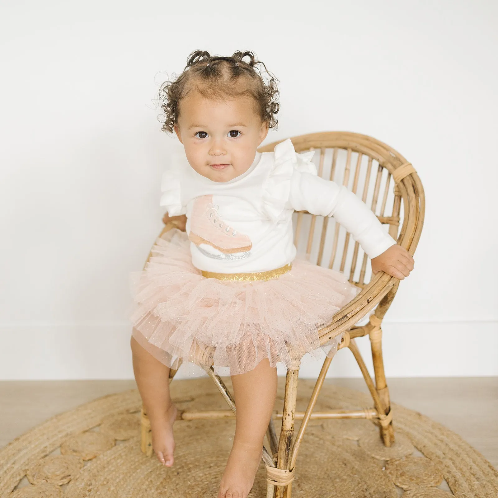 oh baby! Gold Band Layered Frill Tutu Skirt - Vintage Pink