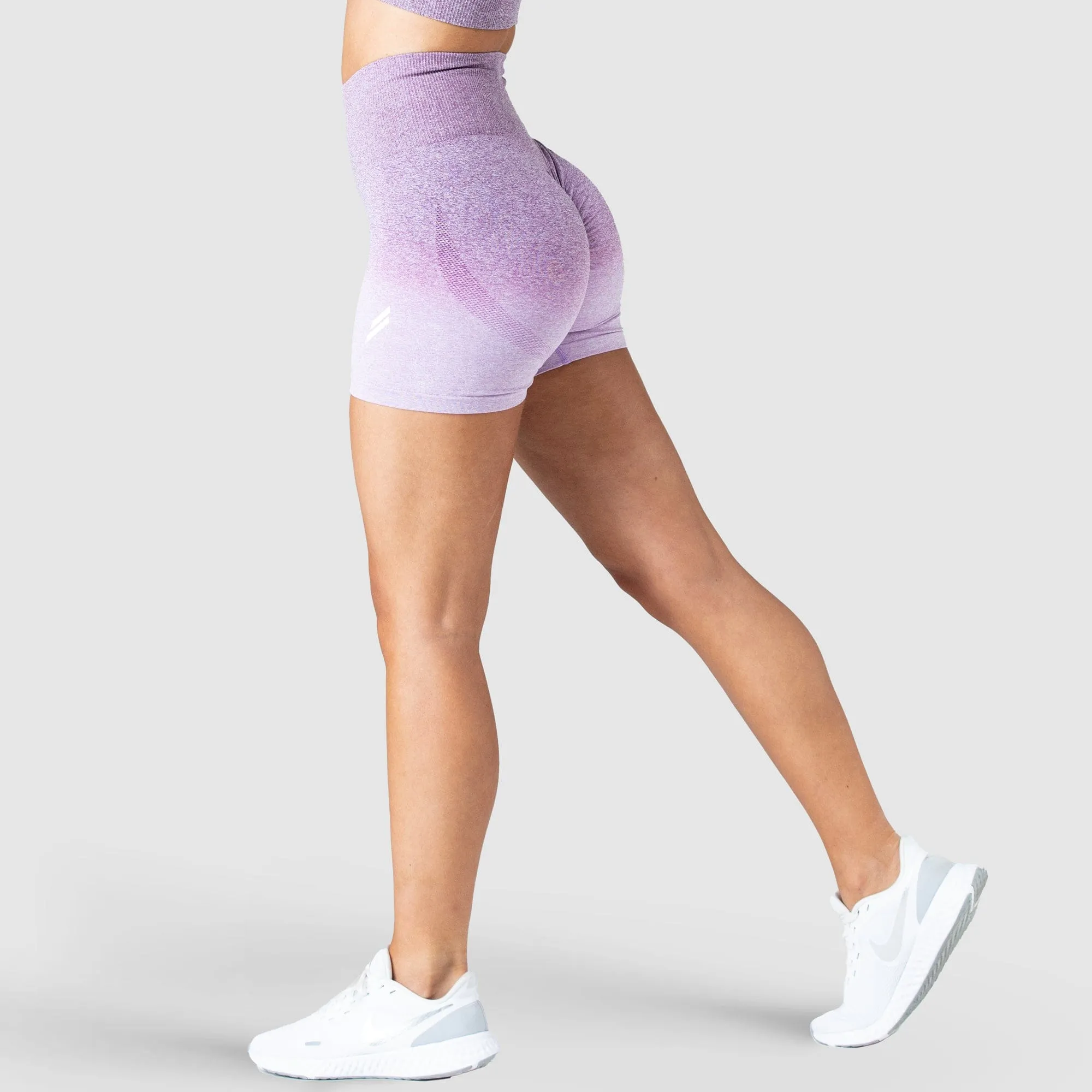 Ombre Scrunch Seamless Shorts - Purple