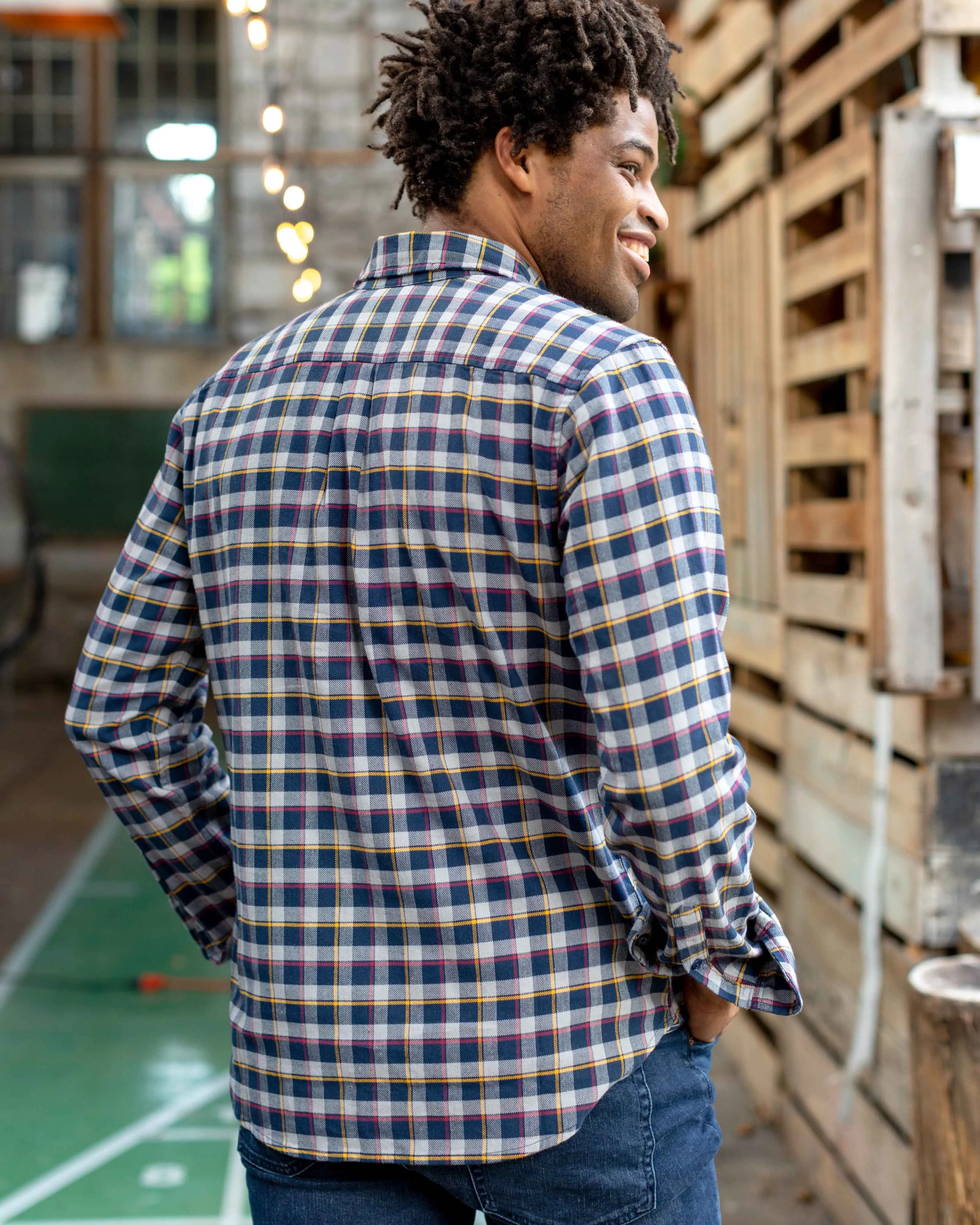 Organic Plaid Button Down