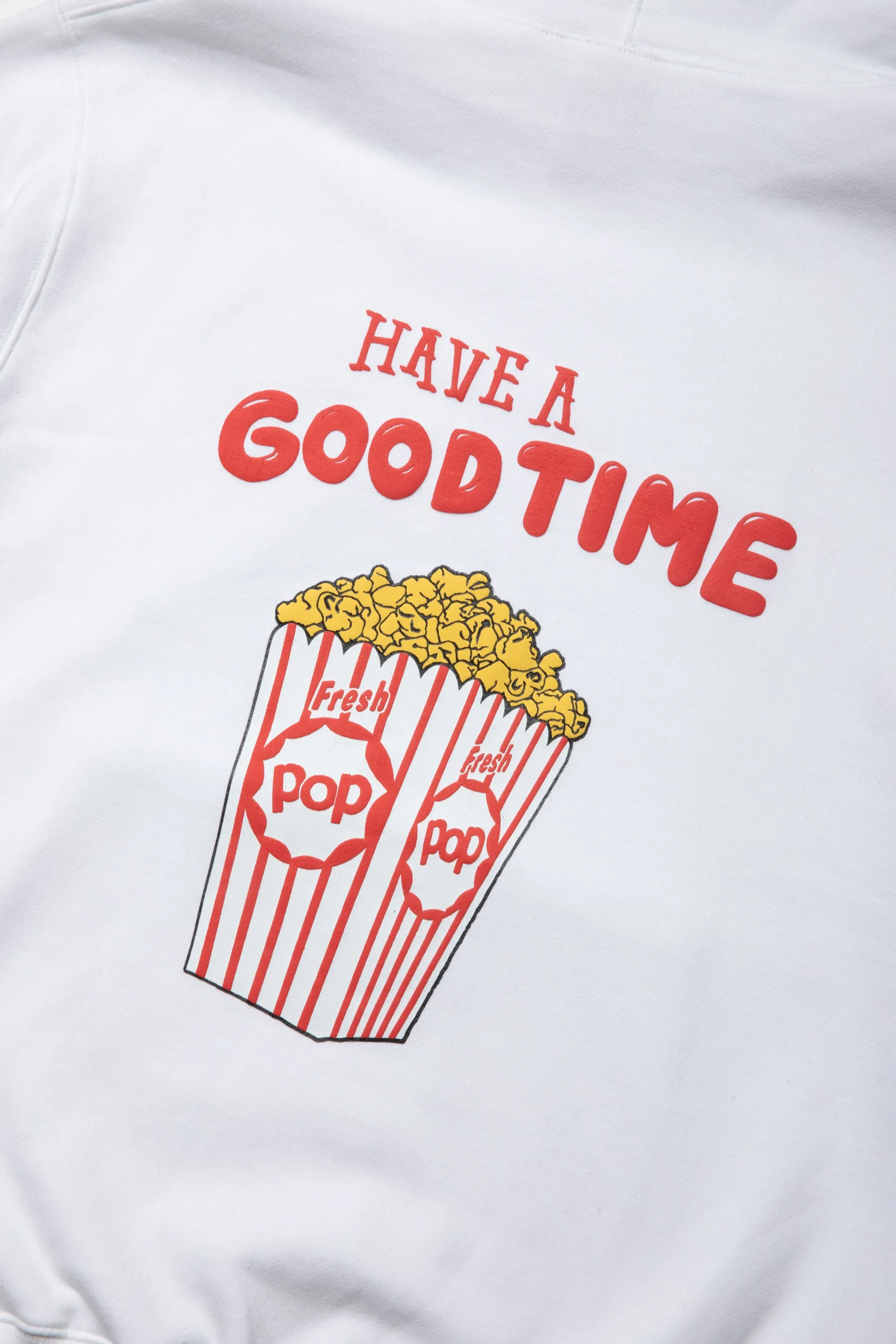 PUFF PRINT POPCORN PULLOVER HOODIE FL WHITE