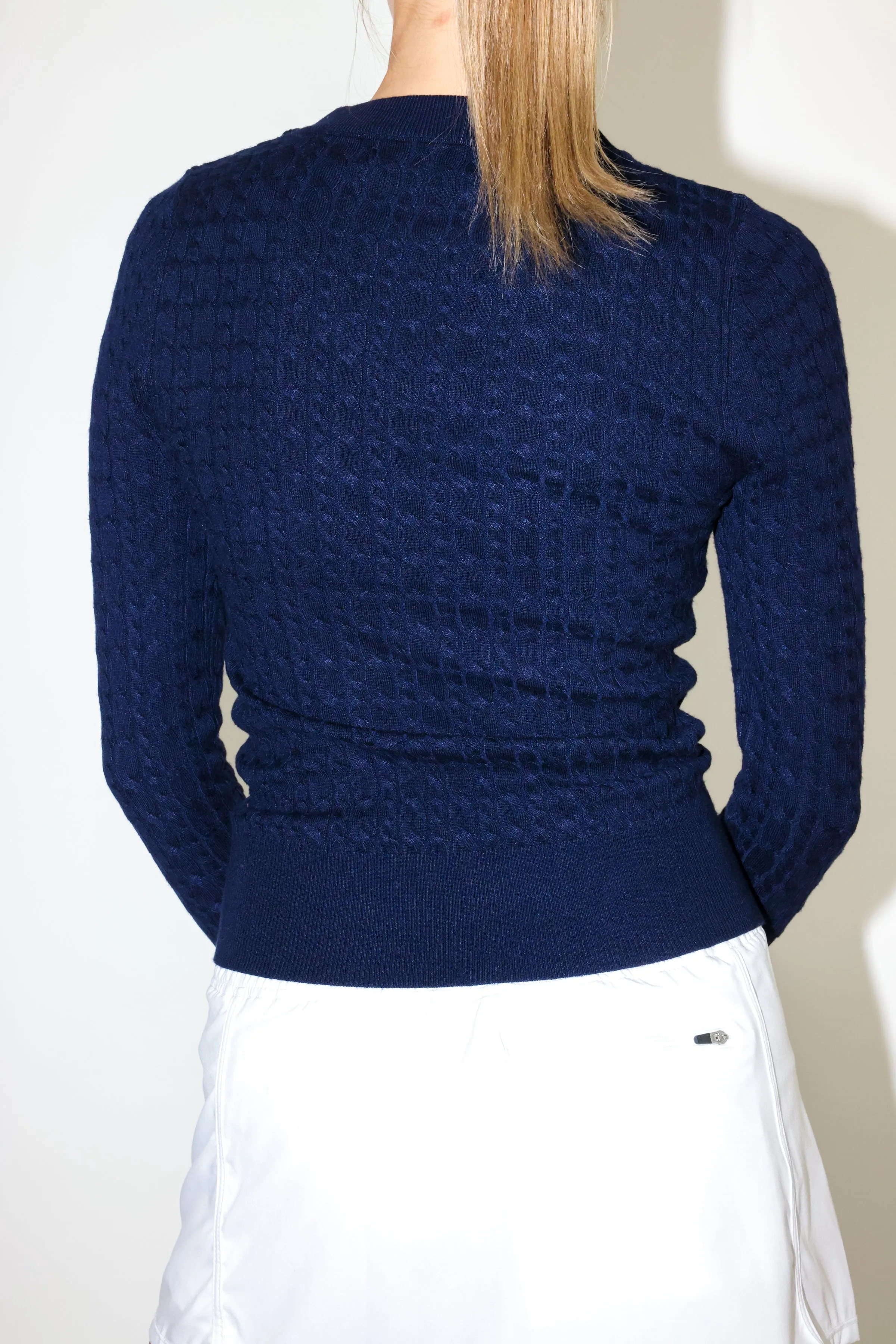 Rachel Mini-Cable Crew Neck Sweater