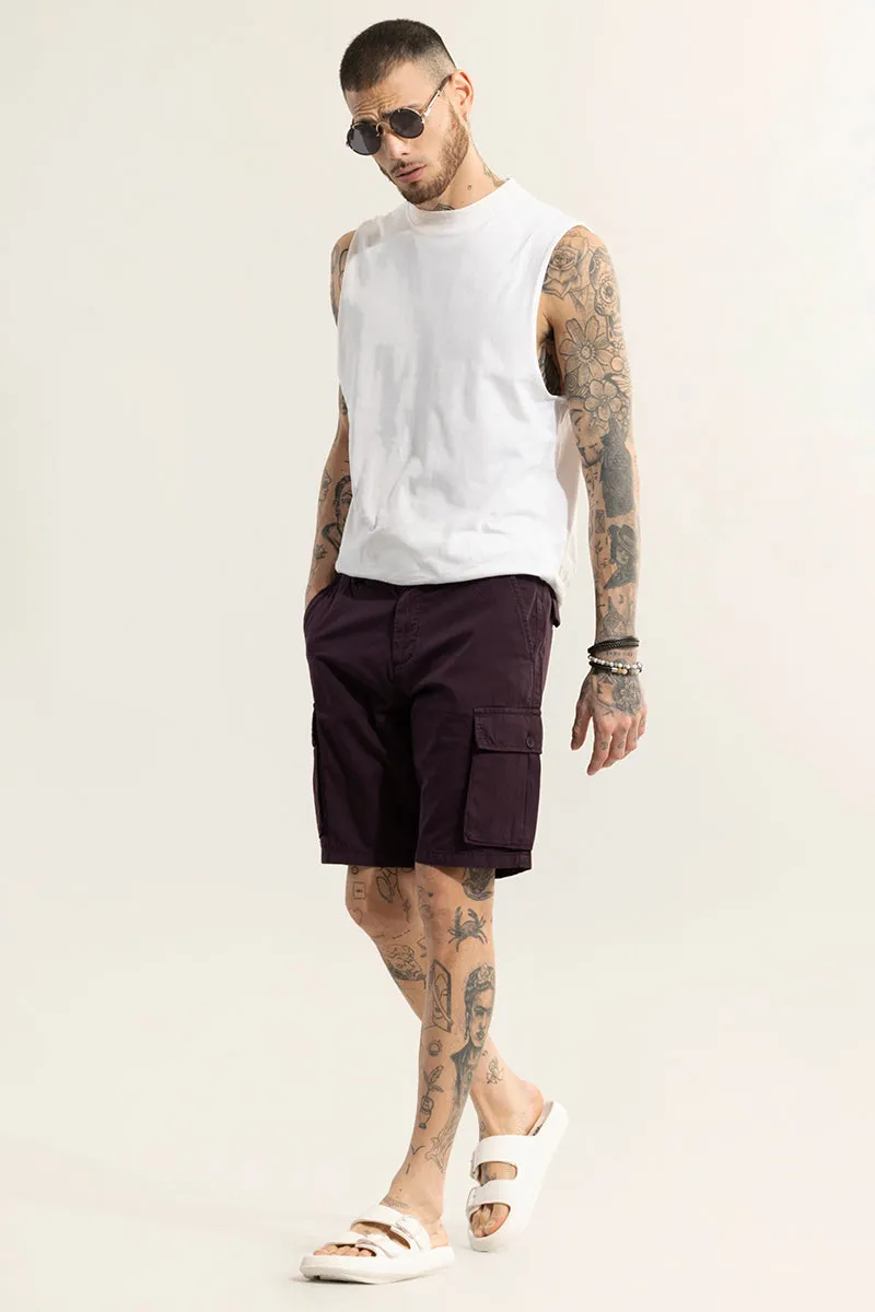 Rampage Burgundy Cargo Shorts