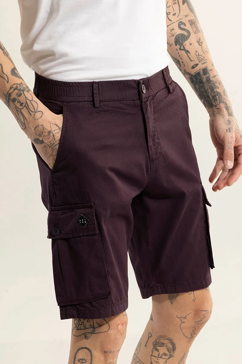 Rampage Burgundy Cargo Shorts