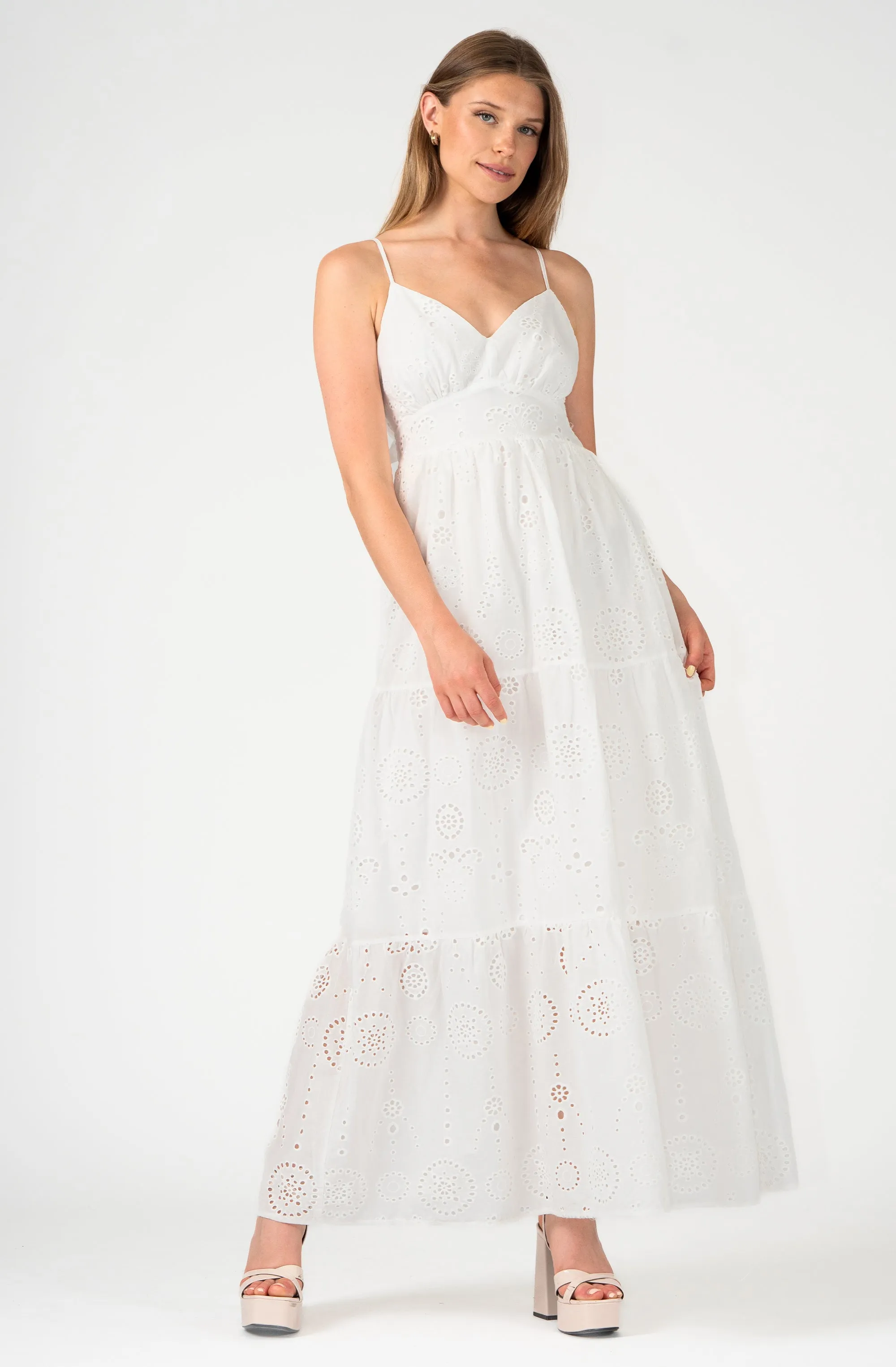 Spaghetti Strap Eyelet lace Dress