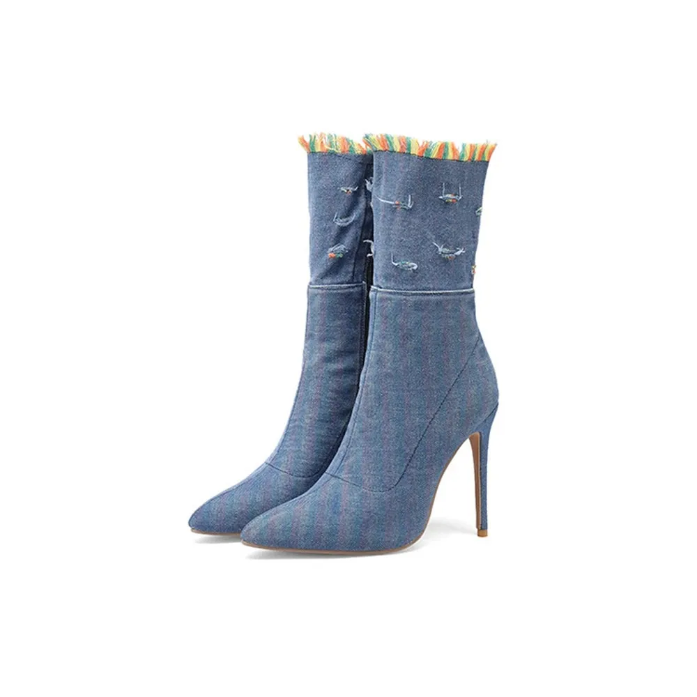 Spring Zanotti Denim High Heel