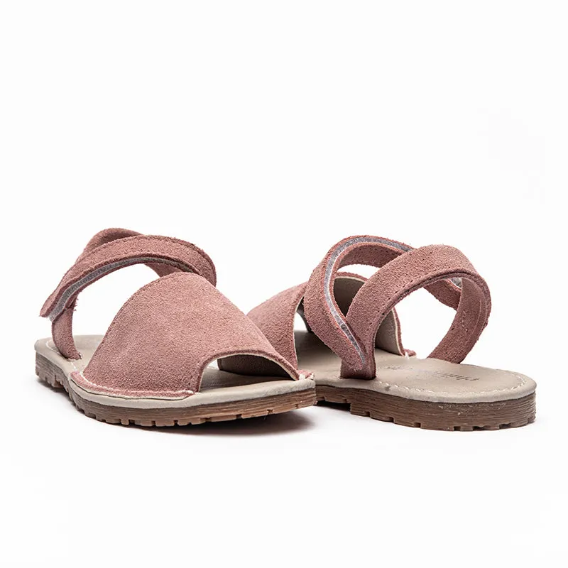 Suede Sandals in Rose