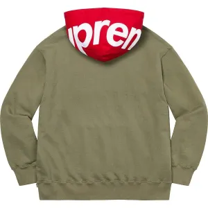 Supreme Contrast Hooded Sweatshirt (Olive)