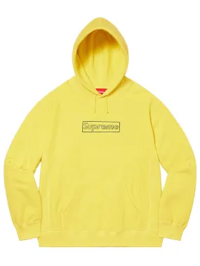 SUPREME KAWS CHALK LOGO HOODIE YELLOW [SS21]